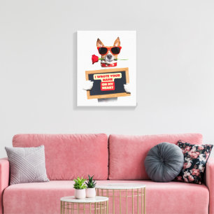 Toile étirée Imprimer cadeau pour la Saint-Valenti