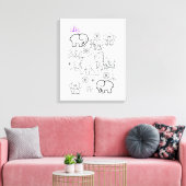 Toile étirée Imprimer Colorants Eléphants (Insitu(Salon))
