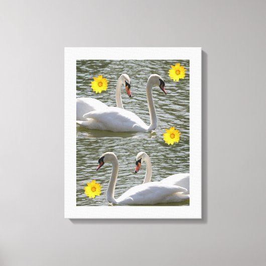 Toile étirée Imprimer Fête des Mères Swan (Recto)