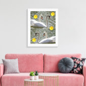 Toile étirée Imprimer Fête des Mères Swan (Insitu(Salon))