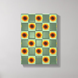 Toile étirée Imprimer Fête des Mères Tournesol