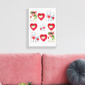 Toile étirée Imprimer Kitten de Saint-Valentin (Insitu(Salon))