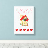 toile étirée Imprimer Oiseau de la Saint-Valentin (Insitu (Plancher de Bois))