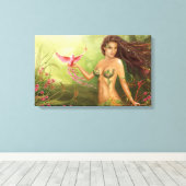 Toile étirée Imprimer "Oiseau du Paradis" (Insitu (Plancher de Bois))