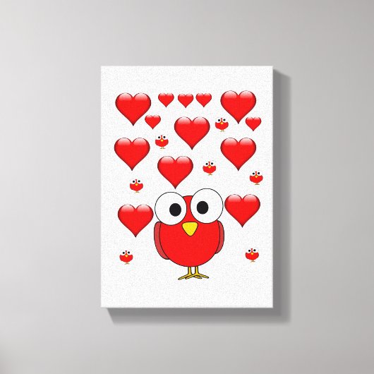 Toile étirée Imprimer Penguin Saint-Valentin (Recto)