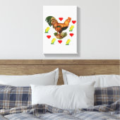 Toile étirée Imprimer Rooster de la Saint-Valentin (Insitu(Chambre))