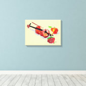 Toile étirée Imprimer : Rose violon & Pommes (Insitu (Plancher de Bois))