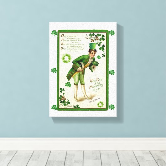 Toile étirée Imprimer Saint Patrick's Day (Insitu (Plancher de Bois))