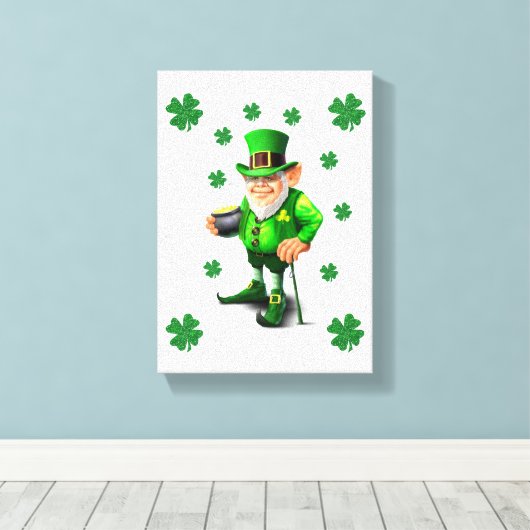 Toile étirée Imprimer Saint Patrick's Day (Insitu (Plancher de Bois))