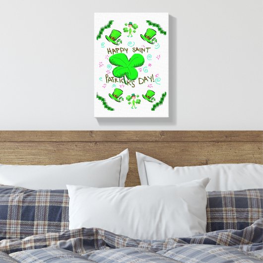 Toile étirée Imprimer Saint Patrick's Day (Insitu(Chambre))