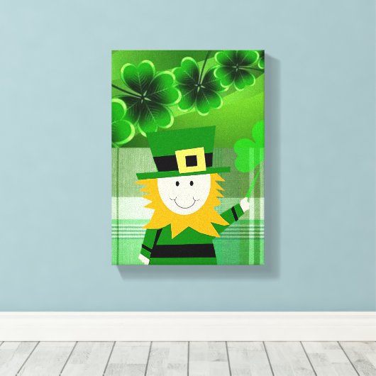 Toile étirée Imprimer Saint Patrick's Day (Insitu (Plancher de Bois))