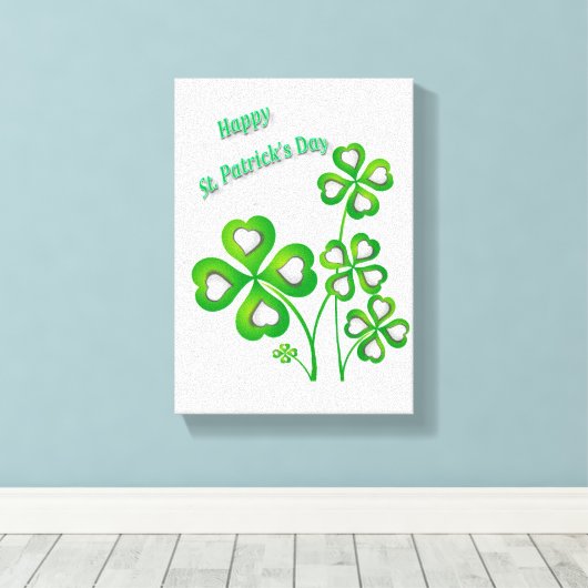 Toile étirée Imprimer Saint Patrick's Day (Insitu (Plancher de Bois))