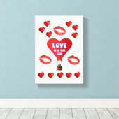 toile étirée Imprimer Saint-Valentin (Insitu (Plancher de Bois))