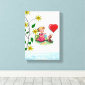 toile étirée Imprimer Saint-Valentin (Insitu (Plancher de Bois))