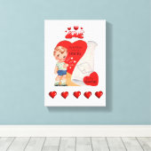 toile étirée Imprimer Saint-Valentin (Insitu (Plancher de Bois))