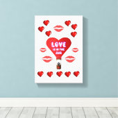 toile étirée Imprimer Saint-Valentin (Insitu (Plancher de Bois))