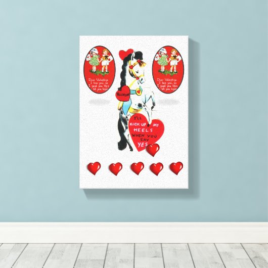 toile étirée Imprimer Saint-Valentin (Insitu (Plancher de Bois))