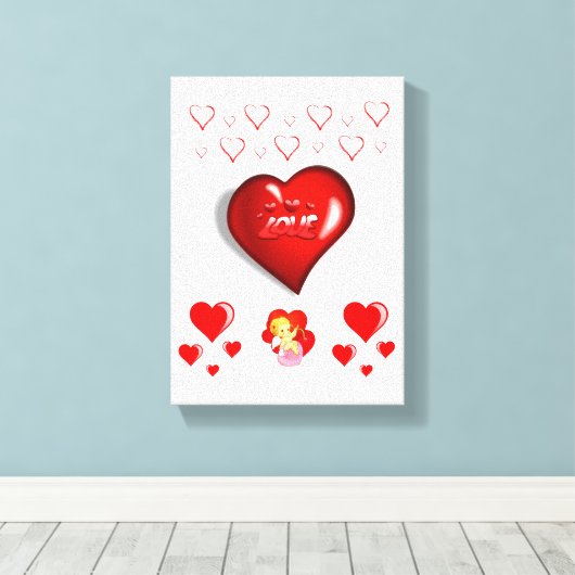 toile étirée Imprimer Saint-Valentin (Insitu (Plancher de Bois))
