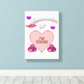 toile étirée Imprimer Saint-Valentin (Insitu (Plancher de Bois))