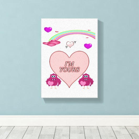 toile étirée Imprimer Saint-Valentin (Insitu (Plancher de Bois))