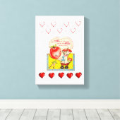 toile étirée Imprimer Saint-Valentin (Insitu (Plancher de Bois))