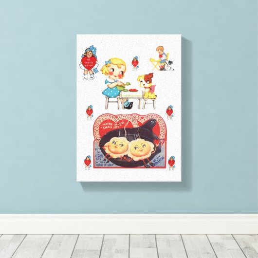 toile étirée Imprimer Saint-Valentin (Insitu (Plancher de Bois))