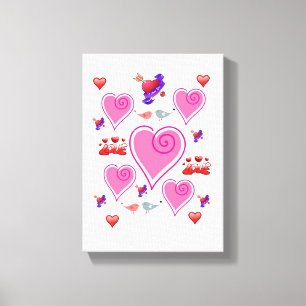 toile étirée Imprimer Saint-Valentin