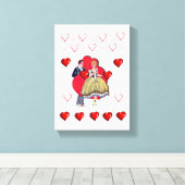 toile étirée Imprimer Saint-Valentin (Insitu (Plancher de Bois))