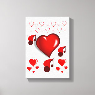 toile étirée Imprimer Saint-Valentin