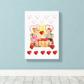 toile étirée Imprimer Saint-Valentin (Insitu (Plancher de Bois))