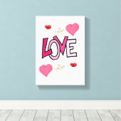 toile étirée Imprimer Saint-Valentin (Insitu (Plancher de Bois))