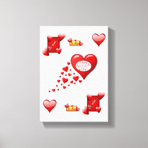 toile étirée Imprimer Saint-Valentin