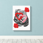 toile étirée Imprimer Saint-Valentin (Insitu (Plancher de Bois))