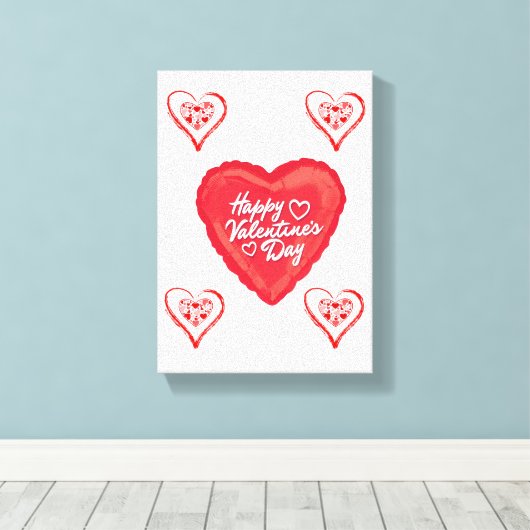 toile étirée Imprimer Saint-Valentin (Insitu (Plancher de Bois))