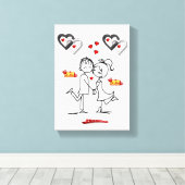 toile étirée Imprimer Saint-Valentin (Insitu (Plancher de Bois))