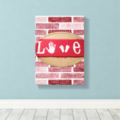 Toile étirée Imprimer Saint Valentin Amour (Insitu (Plancher de Bois))