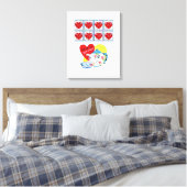 toile étirée Imprimer Saint Valentin Vintage (Insitu(Chambre))