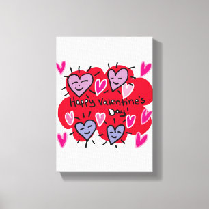 toile étirée Imprimer Saint Valentin Vintage