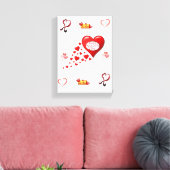 toile étirée Imprimer Saint Valentin Vintage (Insitu(Salon))