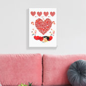 toile étirée Imprimer Saint Valentin Vintage (Insitu(Salon))