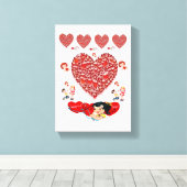 toile étirée Imprimer Saint Valentin Vintage (Insitu (Plancher de Bois))