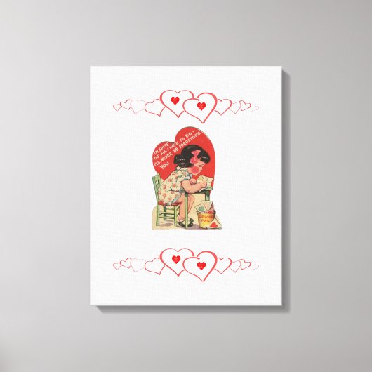 toile étirée Imprimer Saint Valentin Vintage (Recto)
