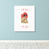 toile étirée Imprimer Saint Valentin Vintage (Insitu (Plancher de Bois))