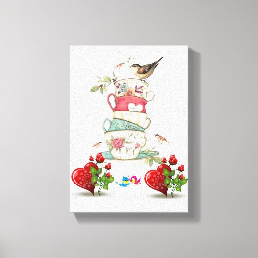 toile étirée Imprimer Saint Valentin Vintage (Recto)