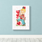 toile étirée Imprimer Saint Valentin Vintage (Insitu (Plancher de Bois))