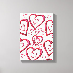 toile étirée Imprimer Saint Valentin Vintage