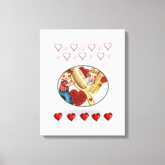 toile étirée Imprimer Saint Valentin Vintage (Recto)