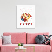 toile étirée Imprimer Saint Valentin Vintage (Insitu(Salon))
