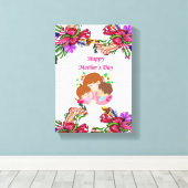 Toile étirée Imprimer toile de fête des mères (Insitu (Plancher de Bois))