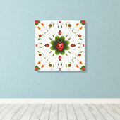 Toile étirée Ladybug-thème Imprimer 16" X 16" (Insitu (Plancher de Bois))